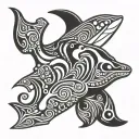 orca with numbers 4 5 22 30 tattoo design idea