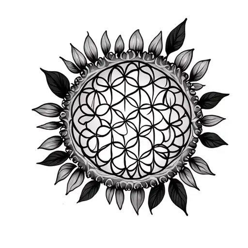 flower of life, spiritual and femine but not cliche tattoo design idea