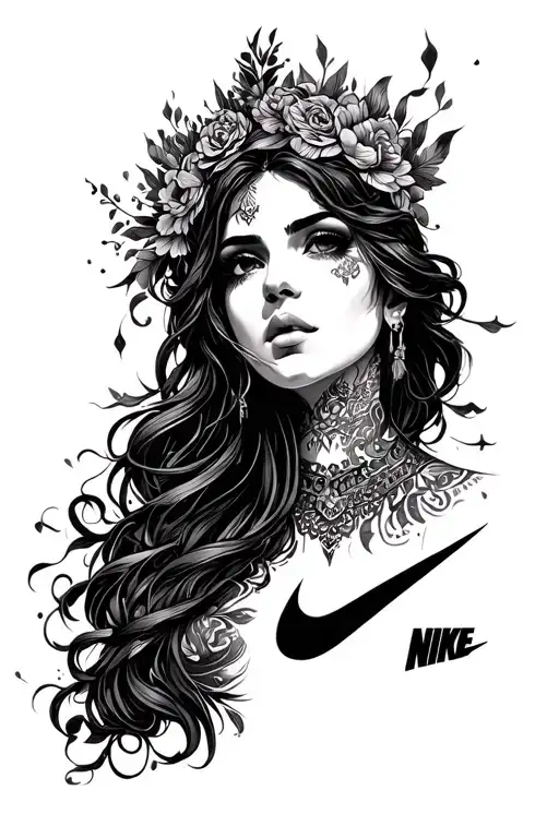 Nike Goddess tattoo design idea