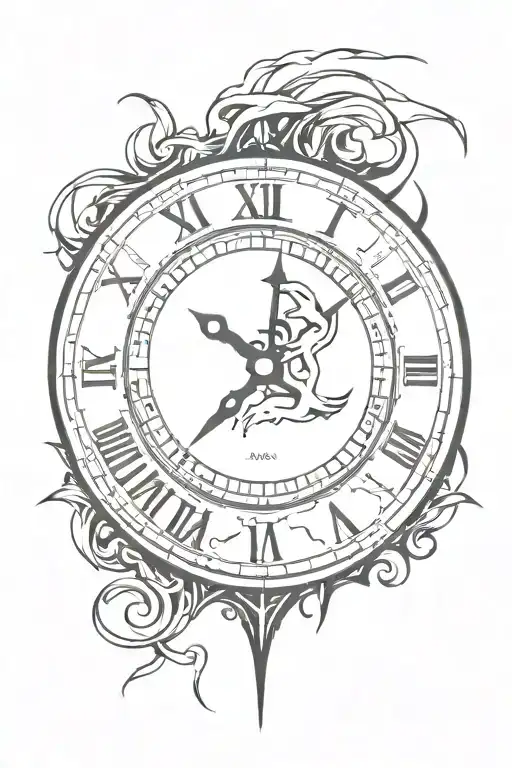 no matter the problem time will solve the problems tattoo design idea