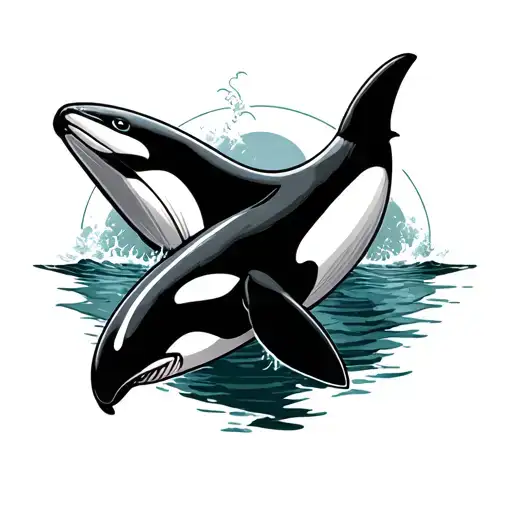 Killer Whale tattoo design idea