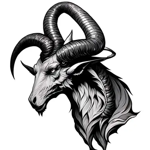 Capricorn Devil tattoo design idea