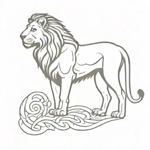 lion islam tattoo with mine tattoo design idea