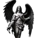 arch angel Gabriel tattoo design idea