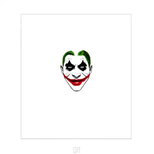 joker smiling tattoo design idea