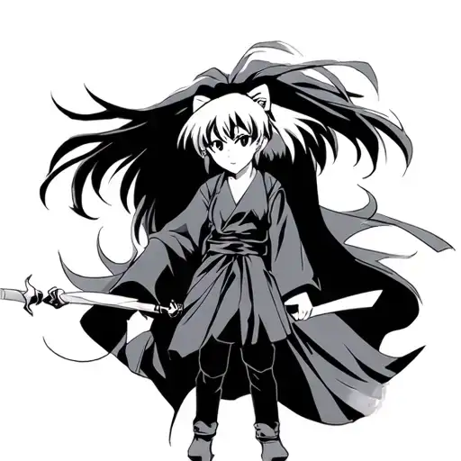 inuyasha, 86 anime, hope, war, love you more tattoo design idea