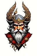 Storm willpower Odin tattoo design idea
