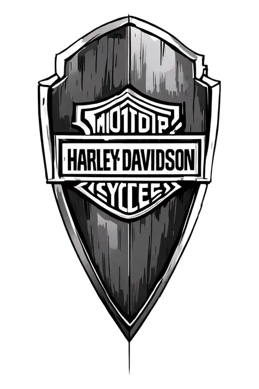 harley davidson bar and shield tattoo design idea
