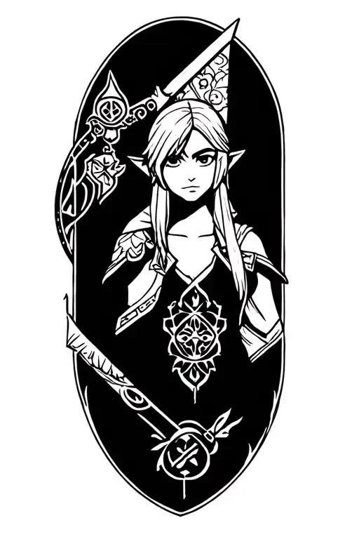 Legend of Zelda twilight princess tattoo design idea