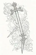 damaged sword going through scroll proverbs 18:24 written on the scroll tattoo design idea