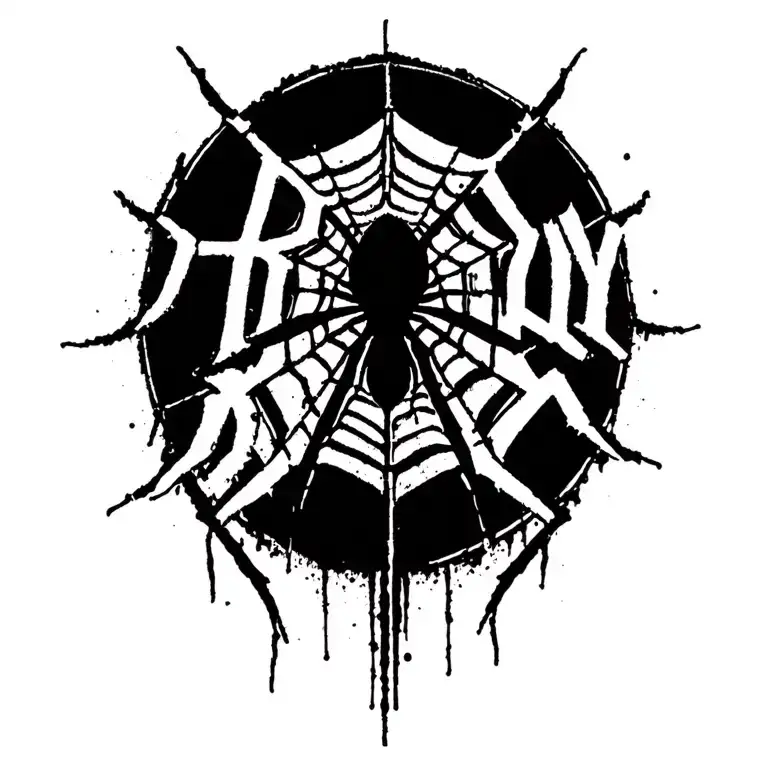 "Brookelyn" spider webs tattoo design idea