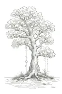 giving tree tattoo design idea