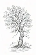 giving tree tattoo design idea