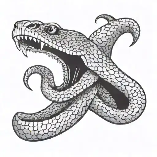 King cobra snake head tattoo design idea