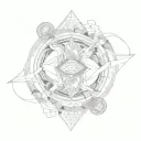 fusion of Aquarius and Gemini tattoo design idea