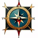 moral compass tattoo design idea