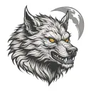 werewolf tattoo design idea