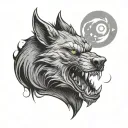 werewolf tattoo design idea