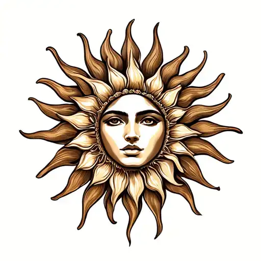 Sun surya tattoo design idea