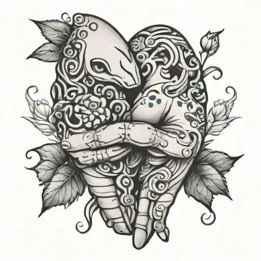 thumb holding each other  tattoo design idea