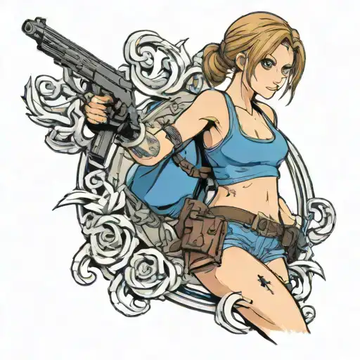 Resident Evil 3 Jill Valentine  tattoo design idea