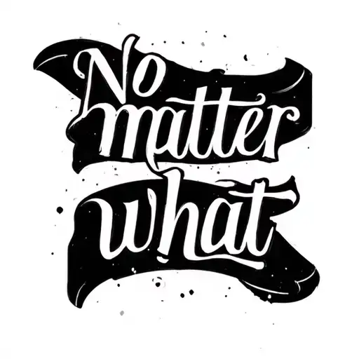"No matter what" 2x2 tattoo design idea