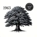 family tree with date 1962 and 1963 and DNA tattoo design idea