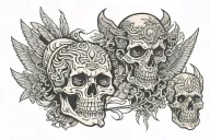 something about dentist and Egypt and Russia and some kind of love  tattoo design idea