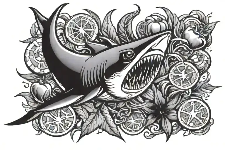 Capsaicin, Peppers, Mako Shark, Yankees, 49ers. tattoo design idea
