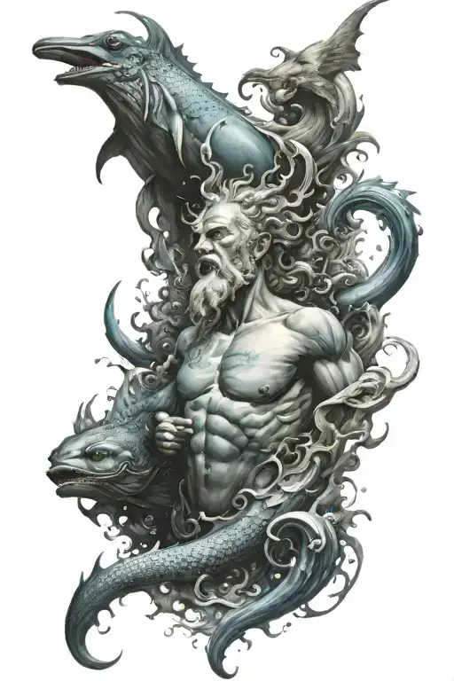 Neptune tattoo design idea