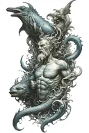 Neptune tattoo design idea