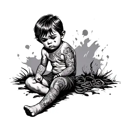 Bdsm Tattooed little boy tattoo design idea