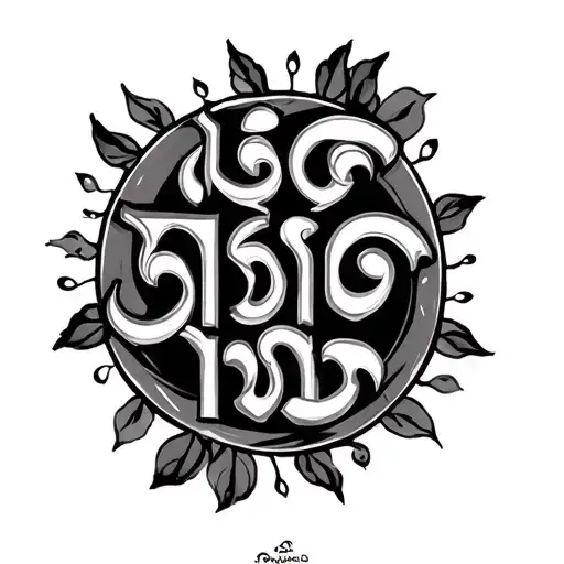 abirami Tamil font tattoo tattoo design idea