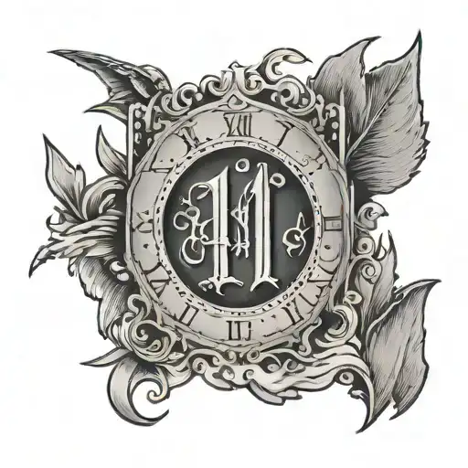 11:11 text tattoo tattoo design idea