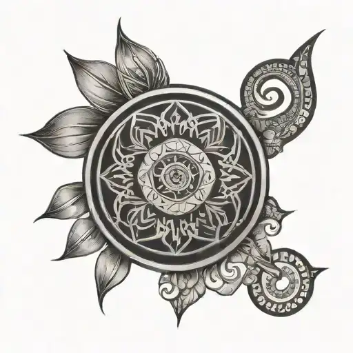 sanskrit minimal karma tattoo design idea