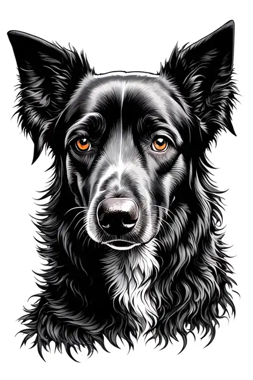 Black Forest welding dog tattoo design idea