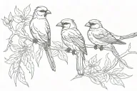 birds of a feather tattoo design idea