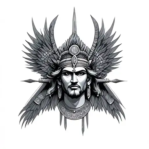 annunaki god tattoo design idea