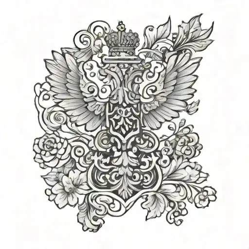 Russia alcohol tattoo design idea