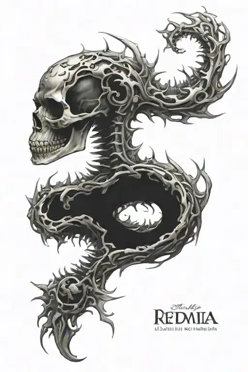 Spinal tattoo design idea