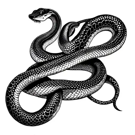 I want a snake tattoo all over my sleeve. Make it look in japanese mafia style and aggressive  tattoo design idea