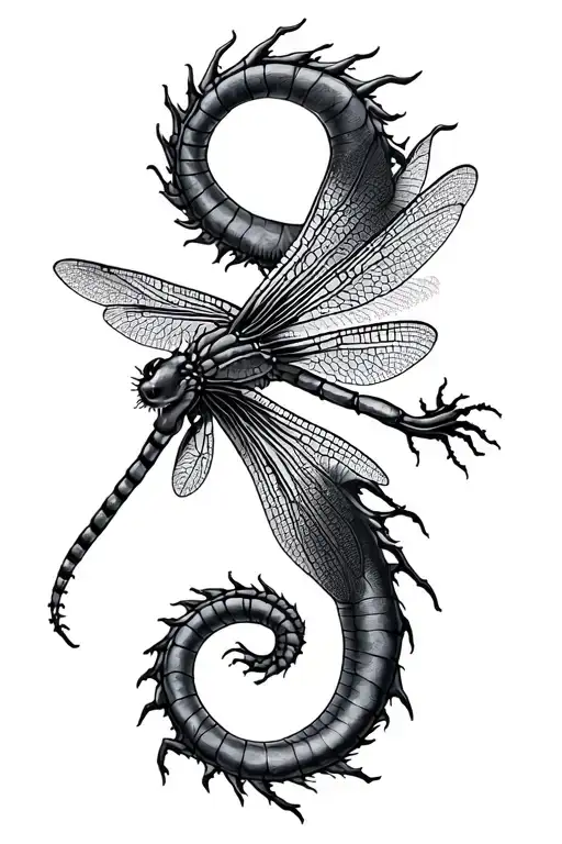 dragon fly tattoo design idea