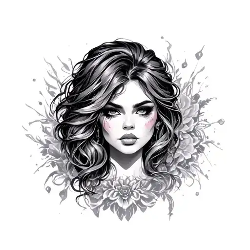 grit female tattoo design idea