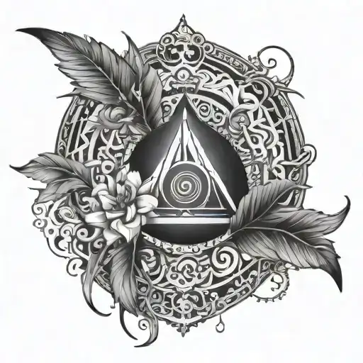 chest dark spiritual awakening unalome tattoo black work tattoo design idea