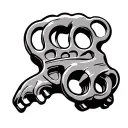 brass knuckles tattoo design idea