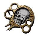 brass knuckles tattoo design idea