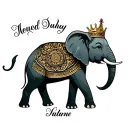 ELEPHANT CROWN WITH NAME tattoo design idea
