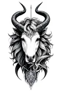 sagittarius Capricorn Aquarius combined zodiac signs tattoo design idea