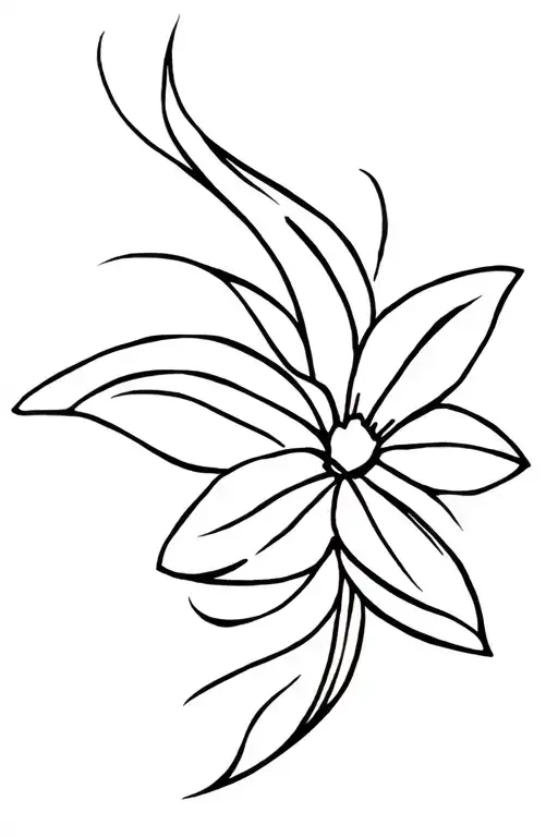Hawaiian Tribal with tiare flower tattoo design idea