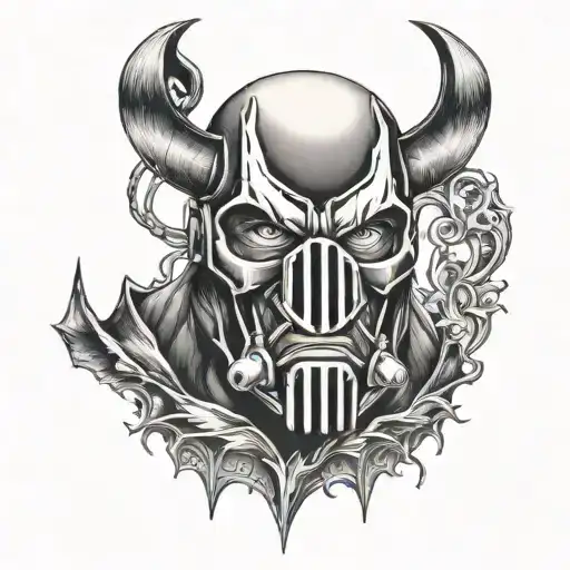 bane mask batman batman batman tattoo design idea